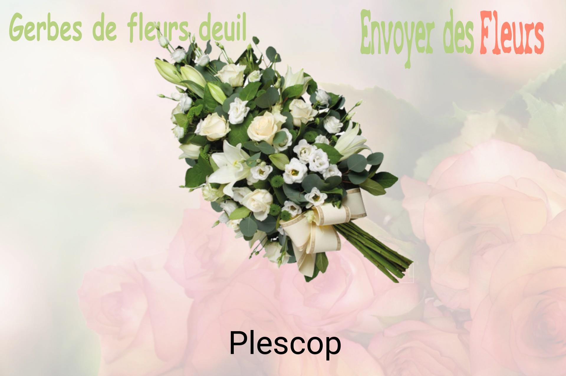 Gerbe de fleurs de deuil livrée à Plescop